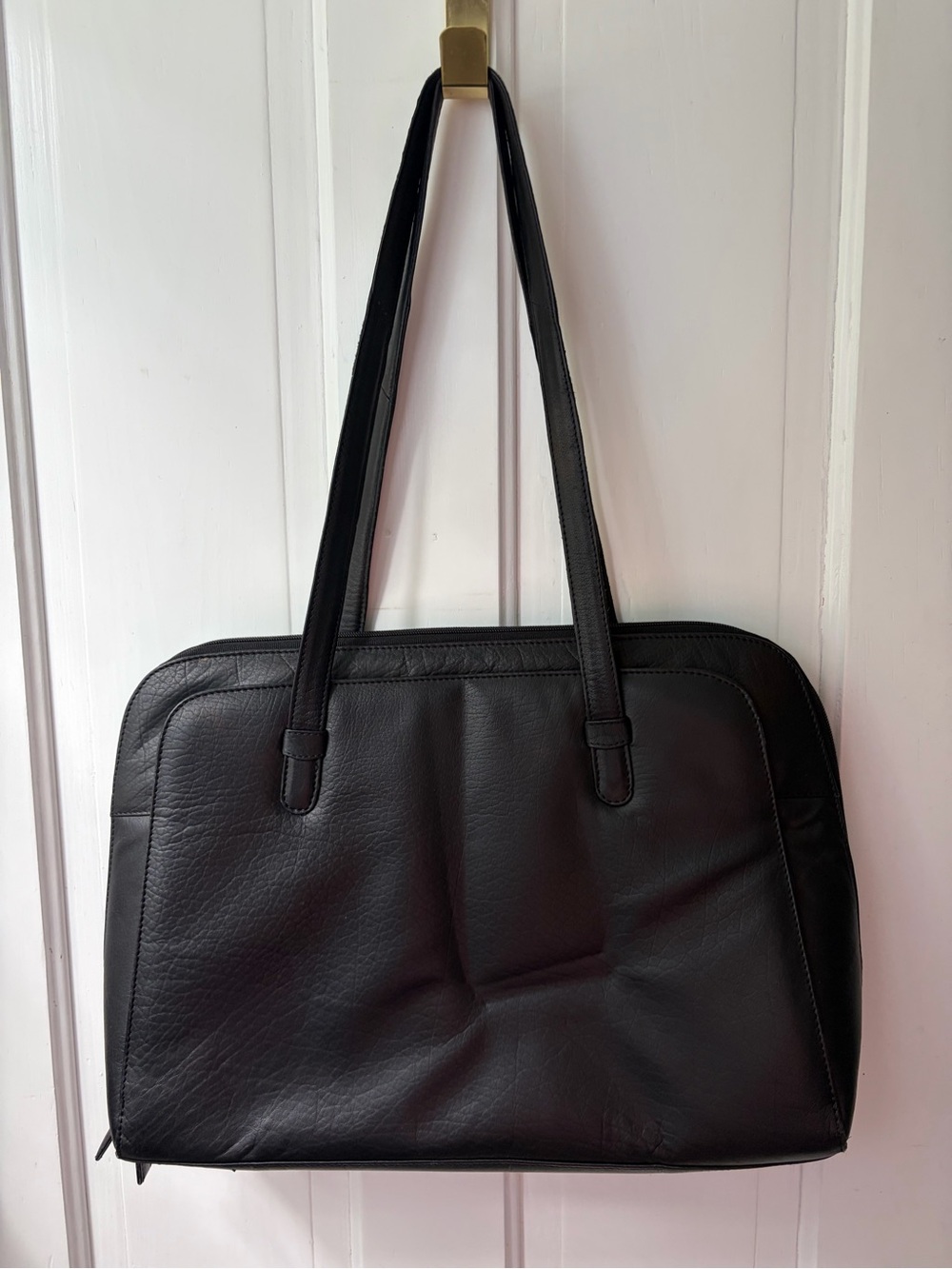 Latico Black Leather Business Case, Lap top carrier, structured purse, tote bag - Picture 11 of 14